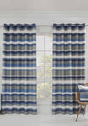 Sundour Fully Lined 66” x 72” Eyelet Curtains, Mexico Blue