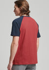 Superdry Vintage Baseball T-Shirt, Hike Red Marl & Eclipse Navy