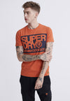 Superdry Denim Goods Co Print T-Shirt, Rust