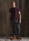 Superdry Vintage Embroidery T-Shirt, Burgundy
