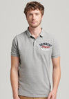 Superdry Vintage Superstate Polo Shirt, Grey Marl