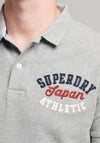 Superdry Vintage Superstate Polo Shirt, Grey Marl