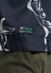 Superdry Vintage Hawaiian Short Sleeve Shirt, Mono Hibiscus Navy