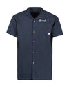 Superdry Vintage Resort Short Sleeve Shirt, Eclipse Navy