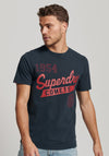 Superdry Vintage Home Run T-Shirt, Eclipse Navy