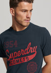 Superdry Vintage Home Run T-Shirt, Eclipse Navy