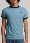 Superdry Vintage Ringer T-Shirt, Halifax Blue Grit