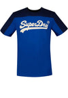 Superdry Vintage Logo Colour Block T-Shirt, Regal Blue
