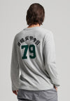 Superdry Vintage Logo Long Sleeve T-Shirt, Athletic Grey Marl