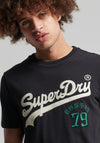 Superdry Vintage Logo Interest T-Shirt, Black