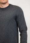 Superdry Cotton Cashmere Mix Crew Neck Sweater, Gull Grey Marl
