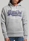 Superdry Vintage Logo Hoodie, Grey Marl