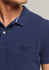Superdry Classic Pique Polo Shirt, Varsity Blue Marl