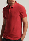 Superdry Classic Pique Polo Shirt, Hike Red Marl