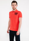 Superdry Vintage Superstate Polo Shirt, Cayenne Pink