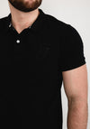 Superdry Vintage Superstate Logo Polo Shirt, Black