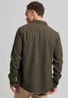 Superdry Vintage Trailsman Flannel Shirt, Dark Khaki