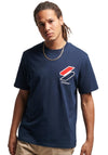 Superdry Code Classic APQ T-Shirt, Deep Navy