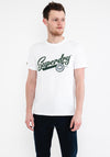 Superdry Vintage Scripted College Logo T-Shirt, White