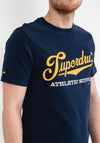 Superdry Vintage Scripted College Logo T-Shirt, Nautical Navy