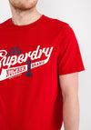 Superdry Vintage Scripted College Logo T-Shirt, Chilli Pepper Red