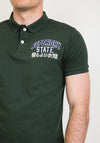 Superdry Classic Superstate Polo Shirt, Dark Forest
