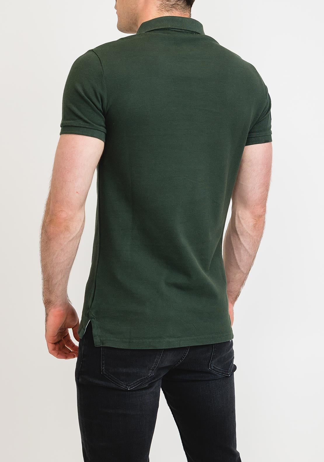 Superdry Classic Superstate Polo Shirt, Dark Forest