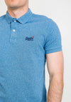 Superdry Classic Pique Polo Shirt, Bright Blue Grit