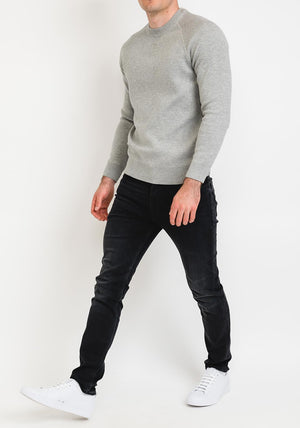Superdry Essential Cotton Crew Neck Sweater, Mid Marl
