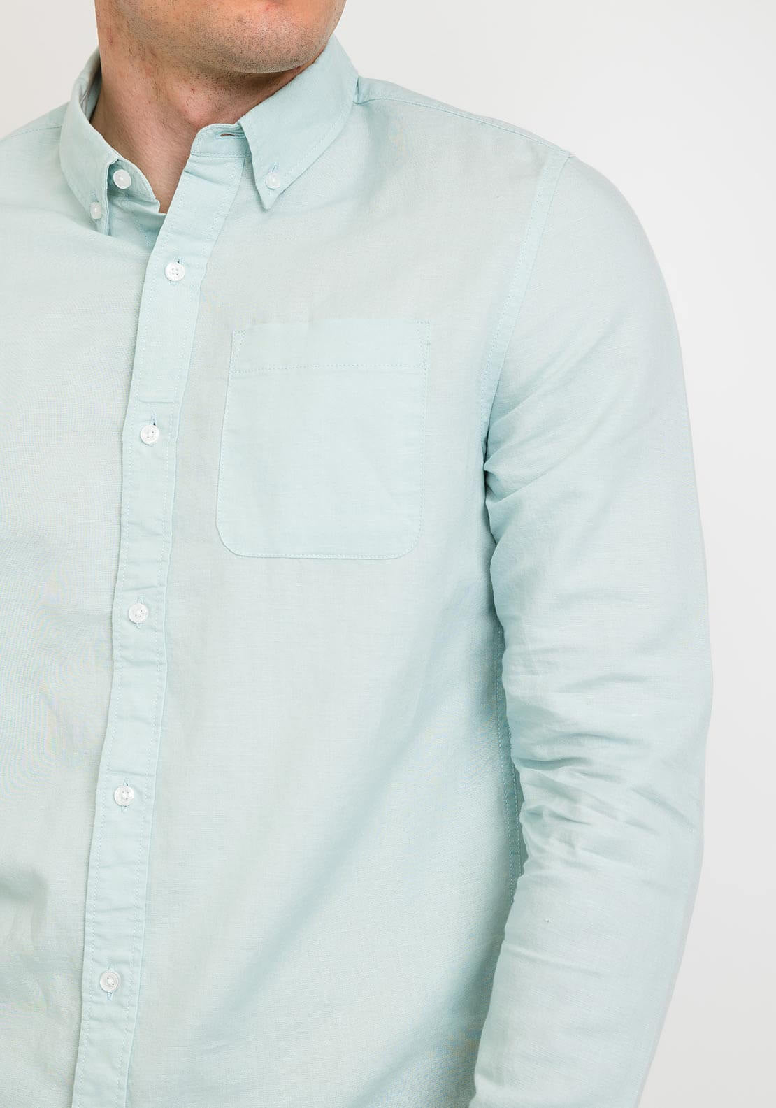 Superdry Linen Cotton Shirt, Surf Spray