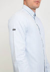 Superdry Classic University Oxford Micro Shirt, Blue Stripe