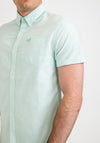Superdry Classic University Oxford Short Sleeve Shirt, Mint Stripe