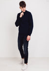 Superdry Cotton Henley Jumper, Classic Navy