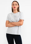 Superdry Womens Vintage Cooper Embossed T-shirt, Glacier Grey Marl