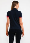 Superdry Womens Zip Polo Shirt, Eclipse Navy