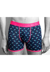 Swole Panda Sharks Bamboo Boxers, Navy Multi