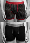 Swole Panda Pair of Fitted Bamboo Boxers, Black Multi