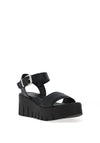 Tamaris Leather Chunky Platform Sandals, Black