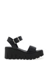 Tamaris Leather Chunky Platform Sandals, Black