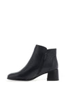 Tamaris Leather Logo Block Heel Boots, Navy