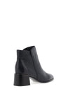 Tamaris Leather Logo Block Heel Boots, Navy