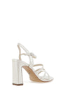 Tamaris Shimmer Multi Strap Heeled Sandals, Pearl
