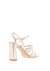 Tamaris Shimmer Multi Strap Heeled Sandals, Champagne