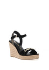 Tamaris Chain Wedge Heeled Sandals, Black