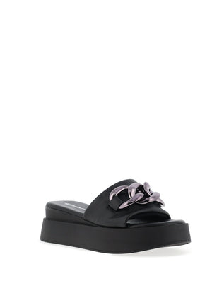 Tamaris Chain Platform Mules, Black