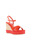 Tamaris Woven Printed Wedge Sandals, Fire