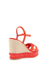 Tamaris Woven Printed Wedge Sandals, Fire