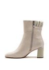 Tamaris Leather Mix Ankle Boot, Beige