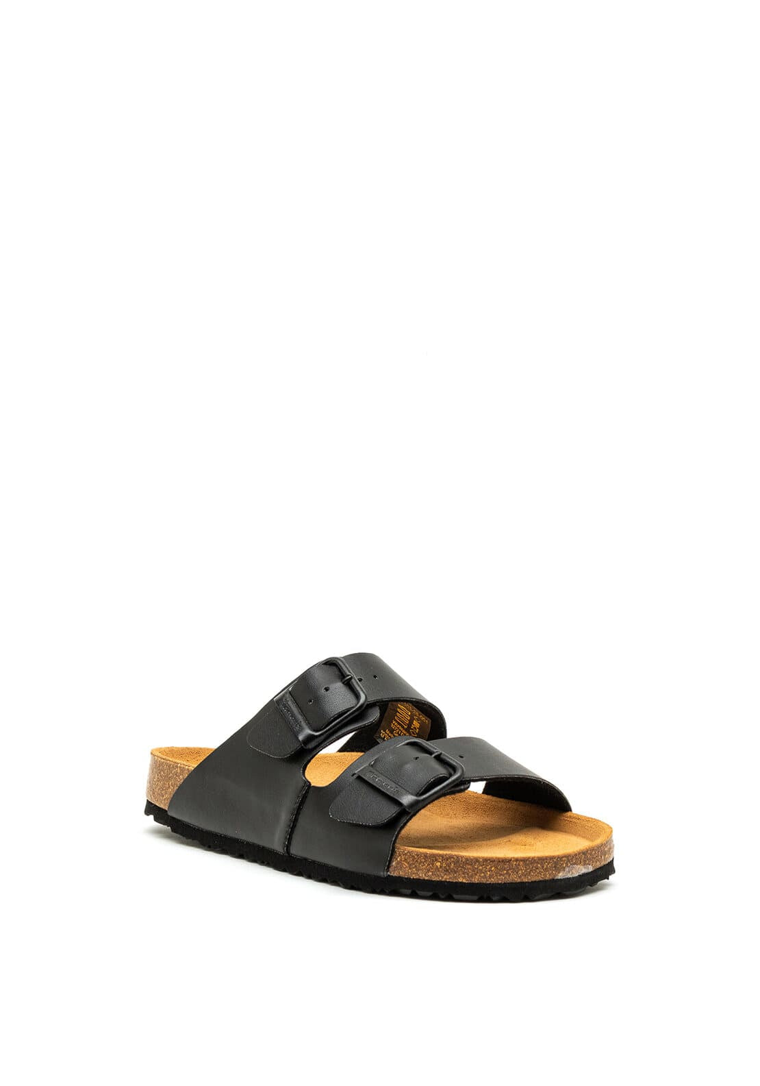 Tamaris Buckle Strap Chunky Slip on Sandals, Black
