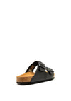 Tamaris Buckle Strap Chunky Slip on Sandals, Black